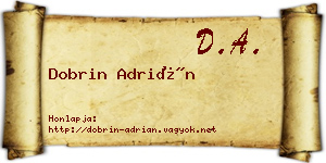 Dobrin Adrián névjegykártya