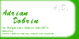 adrian dobrin business card